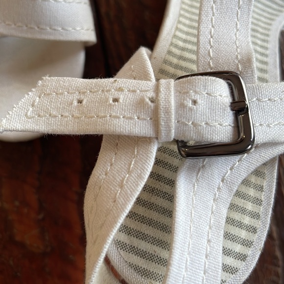 MONTEGO BAY CLUB White Strappy Cork Wedge Sandals Size 10 - Picture 4 of 7